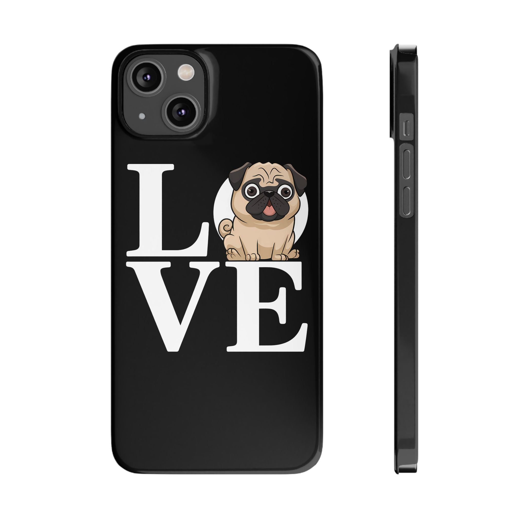 Love Pugs Slim iPhone Case | Cute Pug iPhone Case