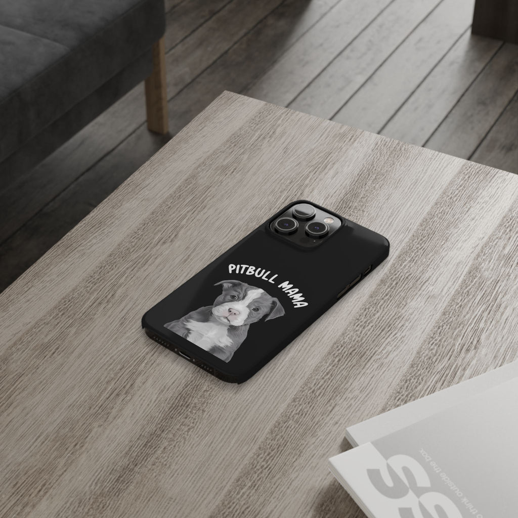 Premium Pitbull Mama iPhone Case | Pitbull Gifts Slim Phone Cases