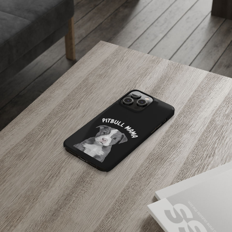 Premium Pitbull Mama iPhone Case | Pitbull Gifts Slim Phone Cases