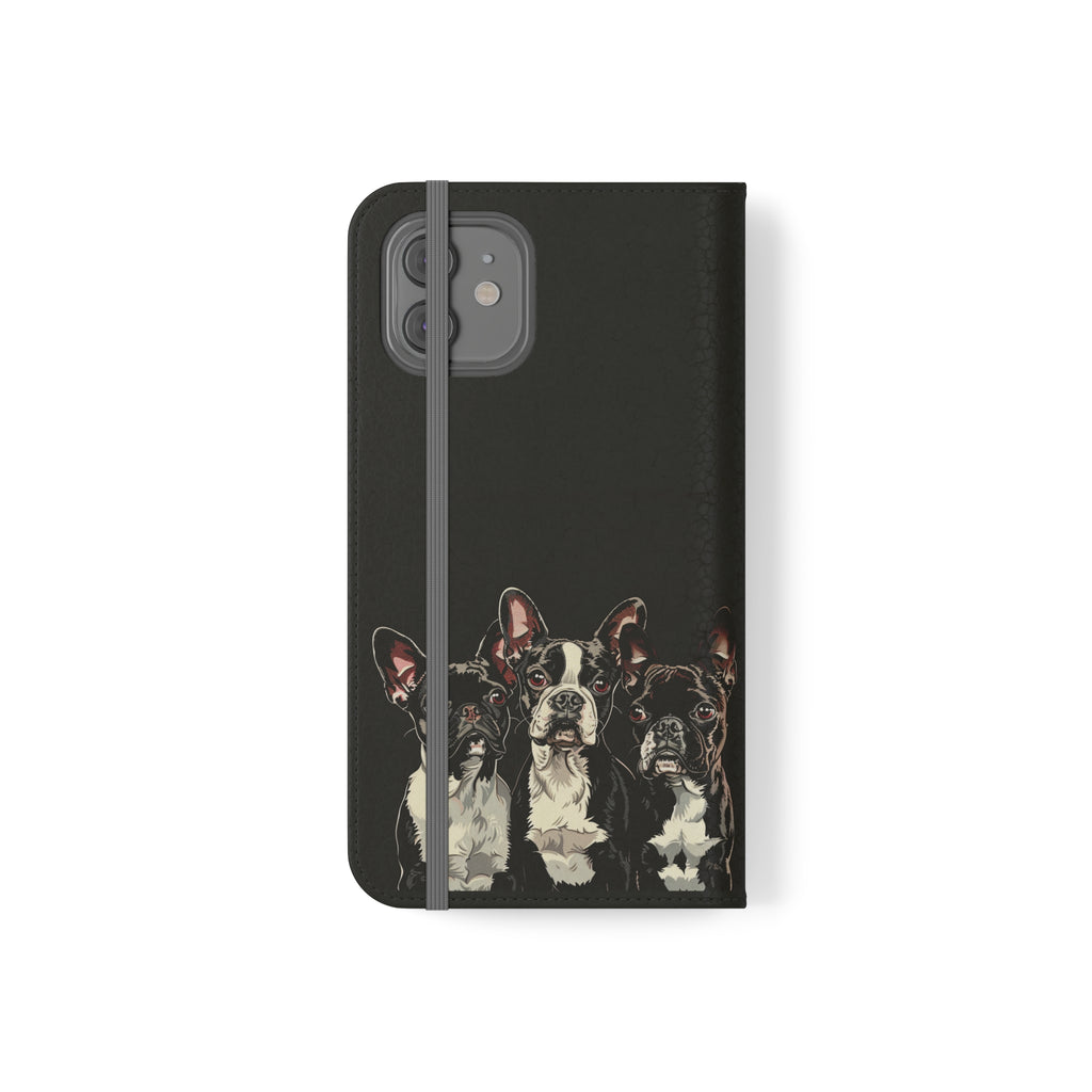 Boston Terrier Phone Case | Boston Terrier Wallet Phone Case | IPhone & Samsung Galaxy Boston Terrier Flip Cases