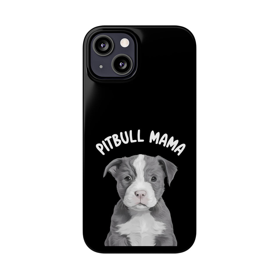 Premium Pitbull Mama iPhone Case | Pitbull Gifts Slim Phone Cases