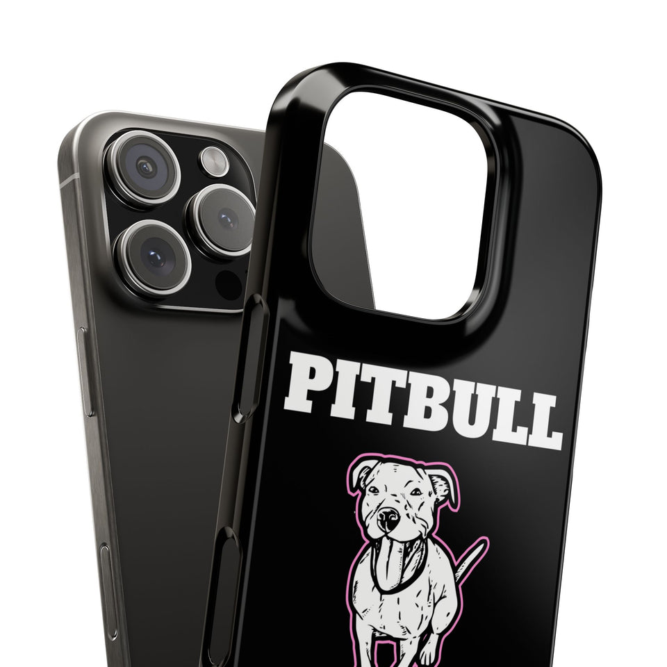 Premium Pitbull Mama 2 iPhone Case | Pitbull Gifts Slim Phone Cases