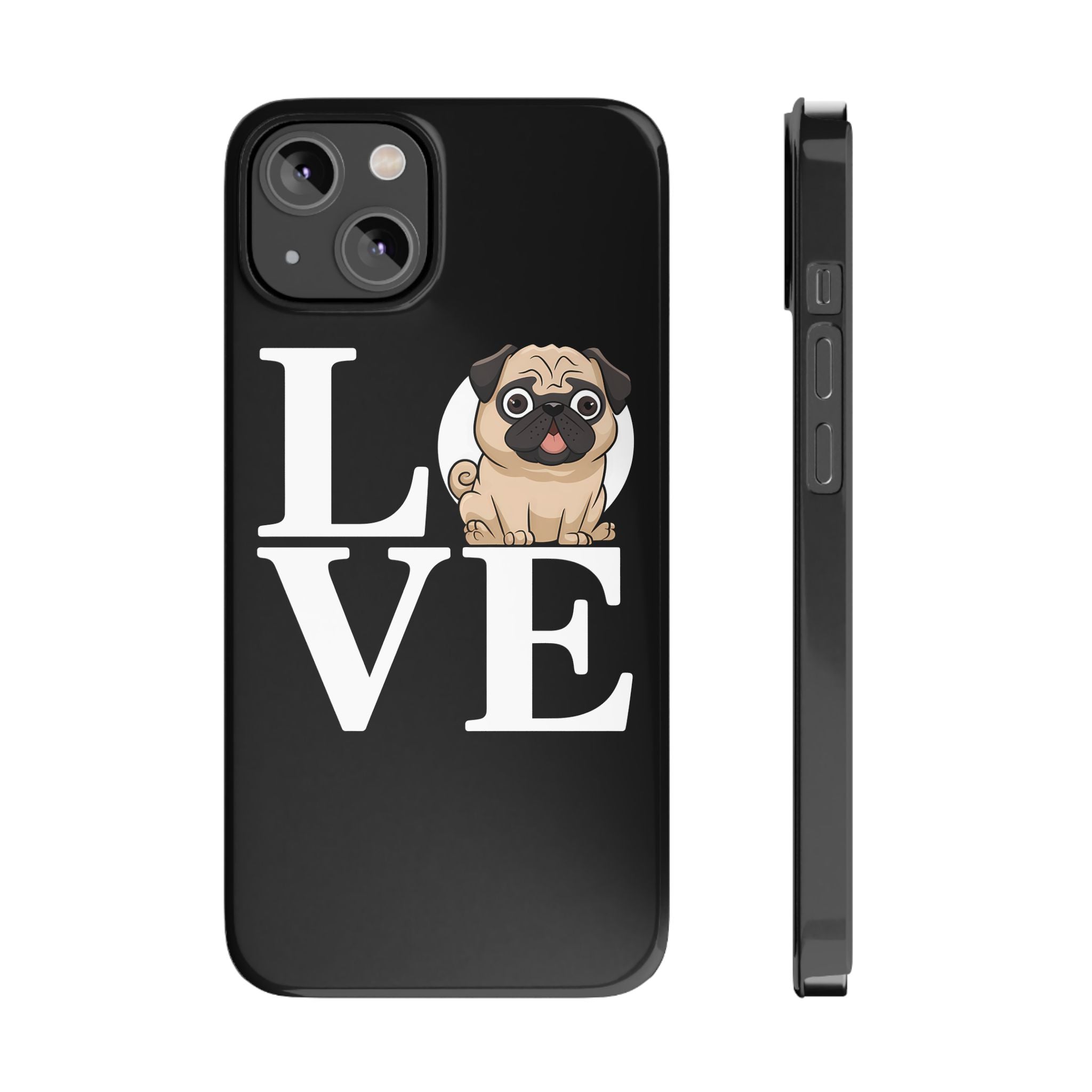 Love Pugs Slim iPhone Case | Cute Pug iPhone Case