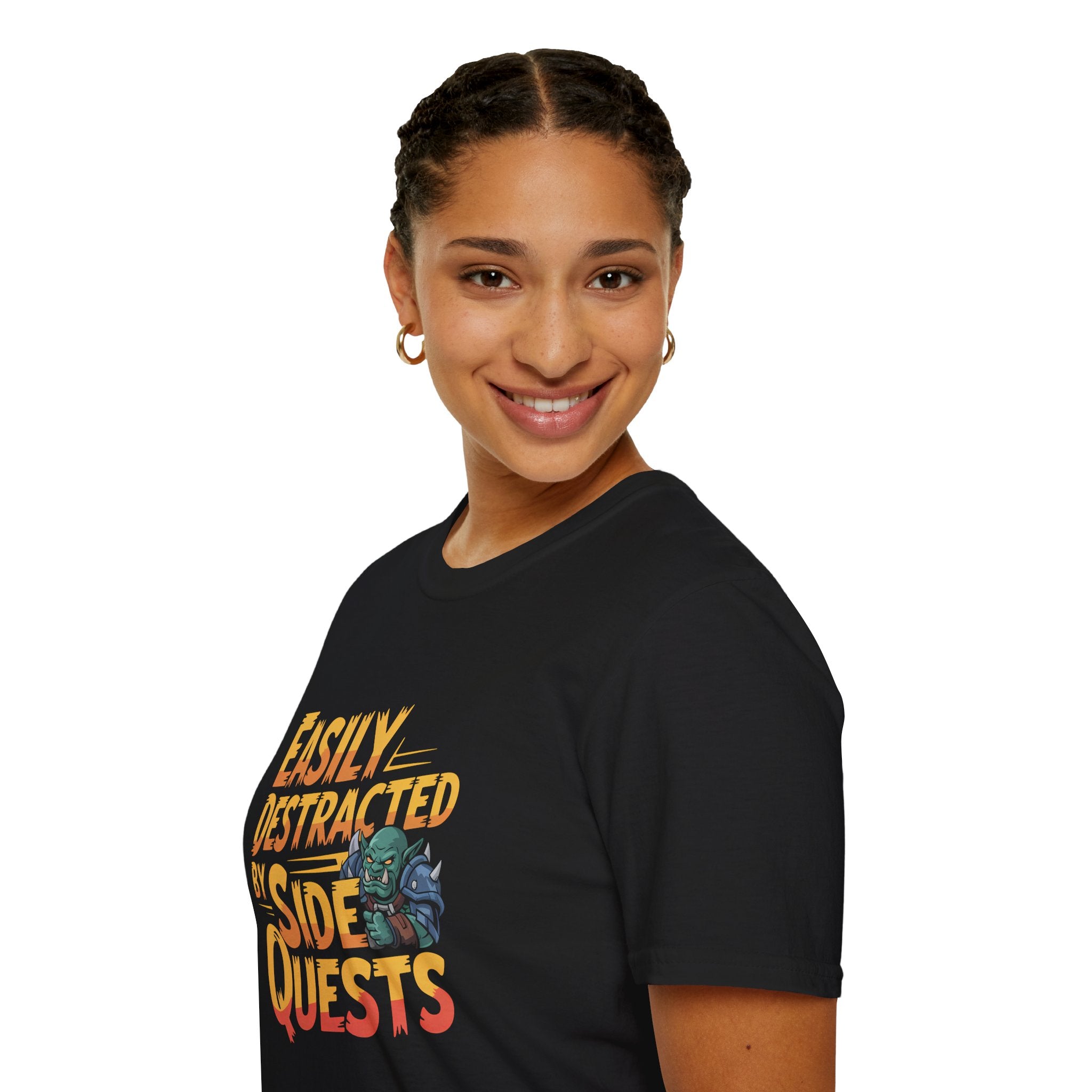 Easily Distracted By Side Quests T-Shirt — RPG Gamer Tee 5