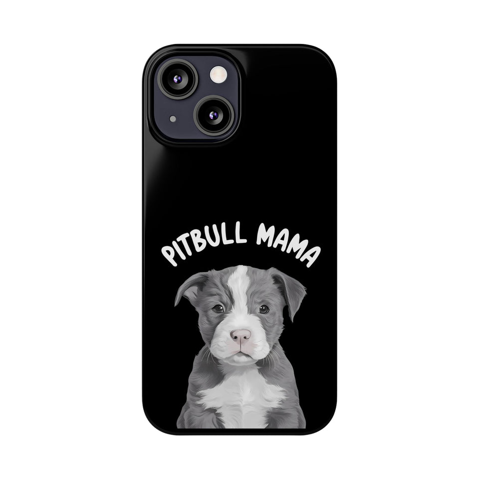 Premium Pitbull Mama iPhone Case | Pitbull Gifts Slim Phone Cases