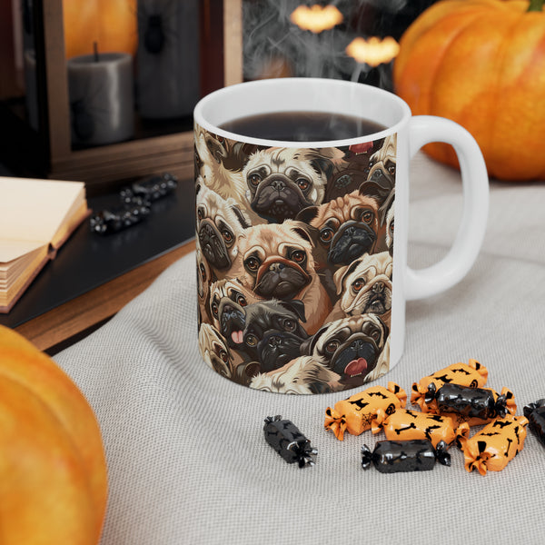 Pug Mug | Pug Coffee Mug | Cute Pug Dog Gifts | Funny Pug Presents | Pug Mug 11oz