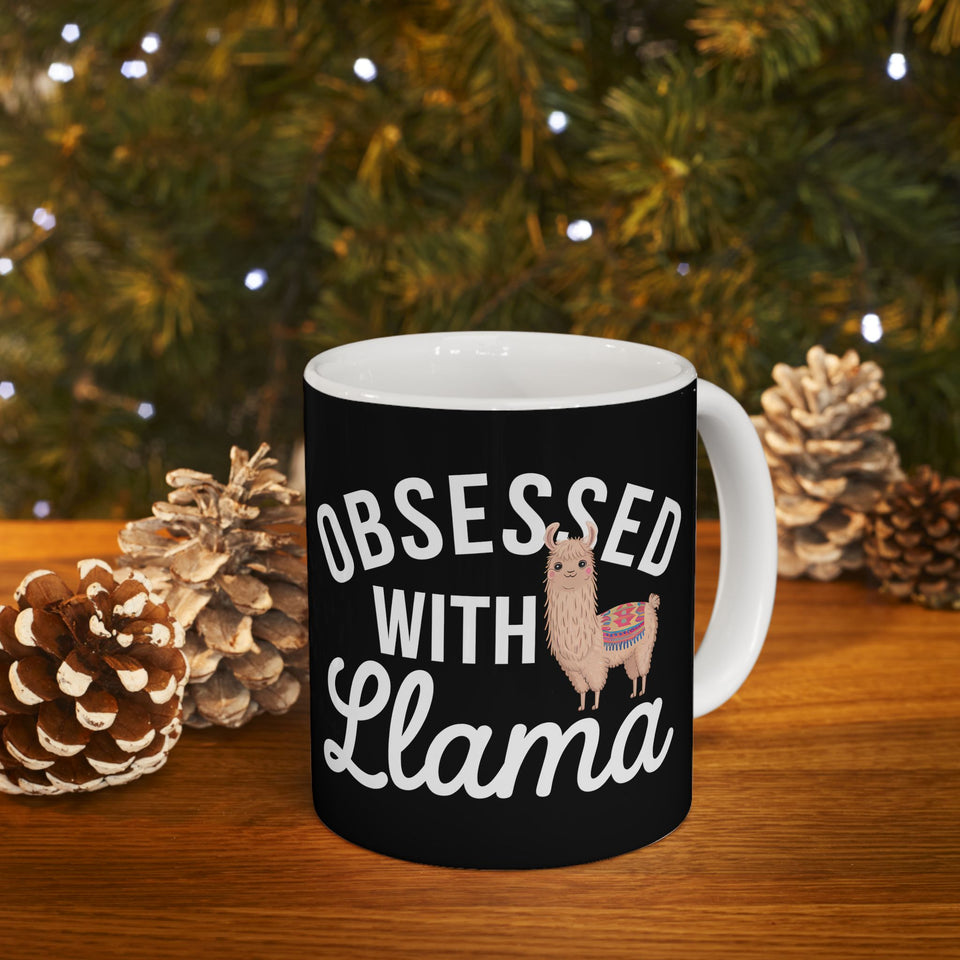 Obsessed With Llama - Cute Llamas Mug | Llama Coffee Mug | Cute Llamas Coffee Mug 11oz
