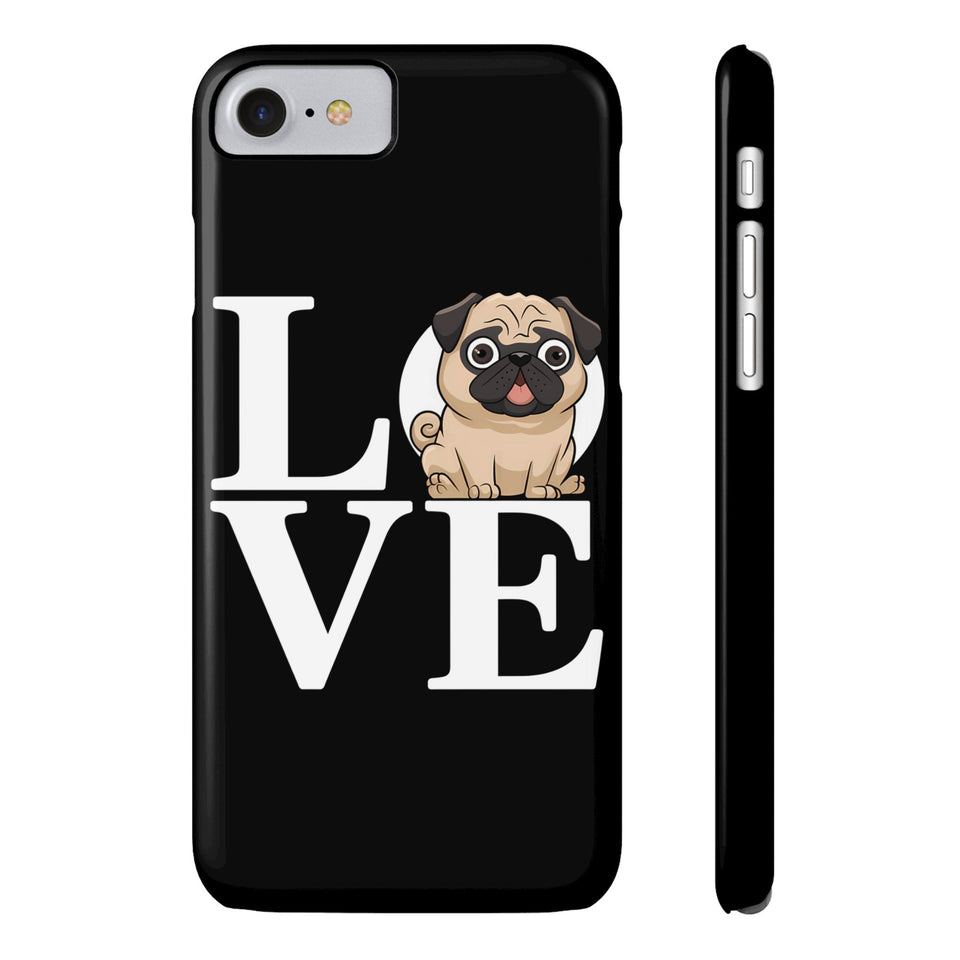 Love Pugs Slim iPhone Case | Cute Pug iPhone Case