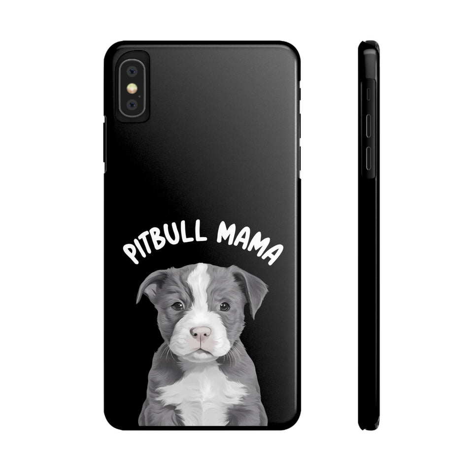 Premium Pitbull Mama iPhone Case | Pitbull Gifts Slim Phone Cases