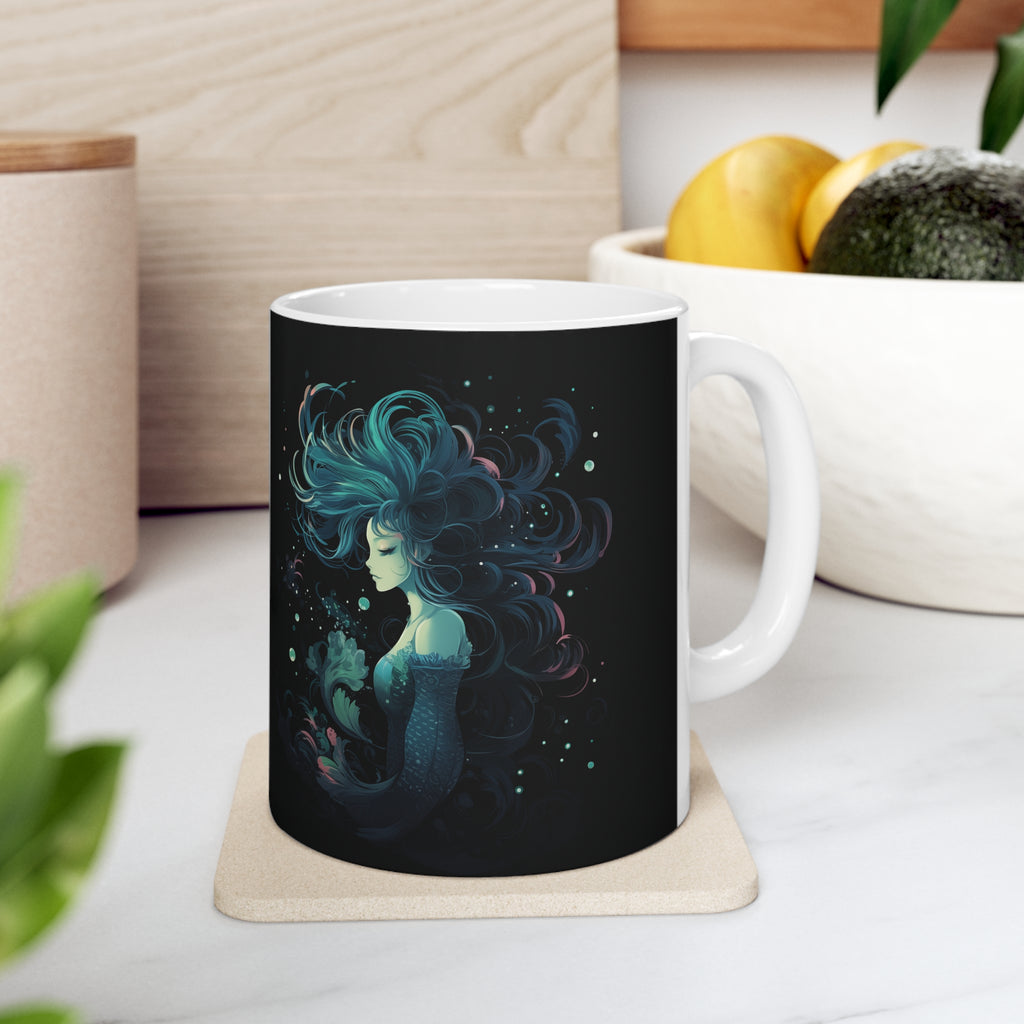 mermaid mug, mermaid coffee mug, mermaid gift, mermaid gifts for women, mermaid gifts for adults, mermaid presents, black mermaid shirt, mermaid shirts for adults