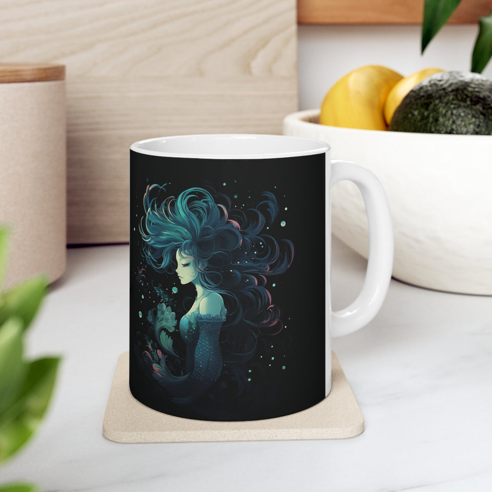mermaid mug, mermaid coffee mug, mermaid gift, mermaid gifts for women, mermaid gifts for adults, mermaid presents, black mermaid shirt, mermaid shirts for adults