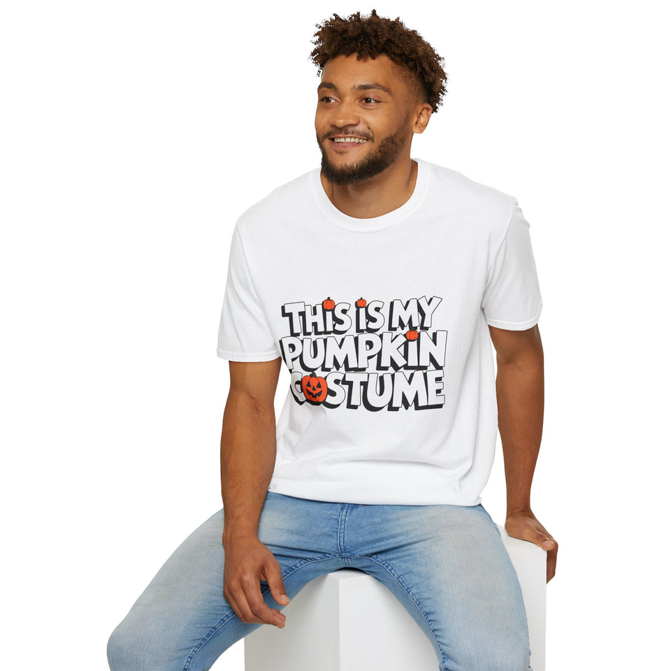 This Is My Pumpkin Costume | Funny Pumpkin Halloween Costume Unisex Softstyle T-Shirt