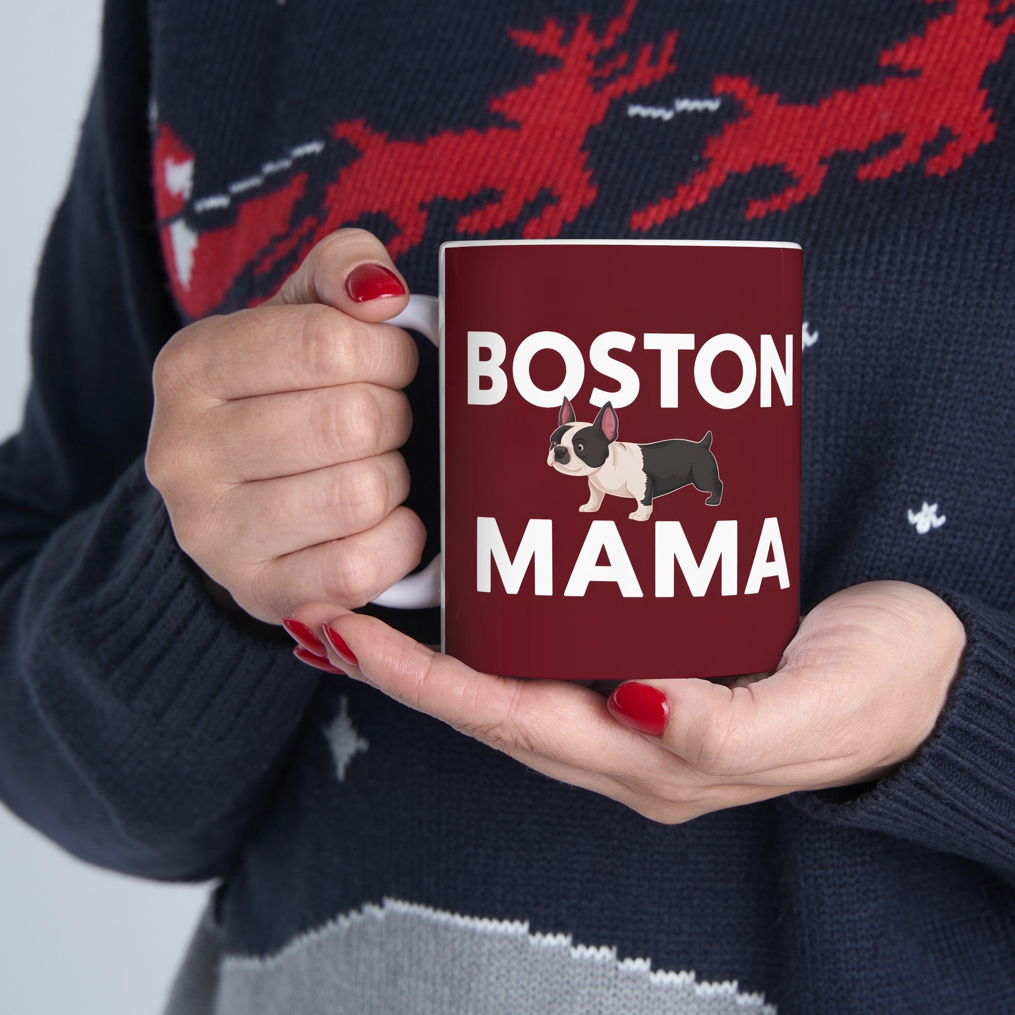 Boston Mama Boston Terrier Mug | Boston Terrier Gifts | Gifts For Boston Terrier Mug 11oz