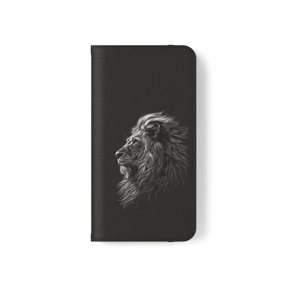 Lion Phone Case | Lion Wallet Phone Case Gifts | IPhone & Samsung Galaxy Lion Flip Cases