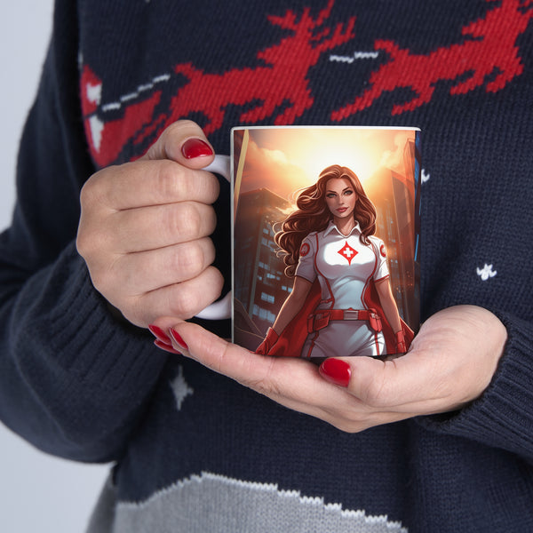 Superhero Nurse Mug | Nurse Gift | Future Nurse ICU Nurse Registered Nurse ER Nurse Pediatric Nurse Ceramic Mug 11oz
