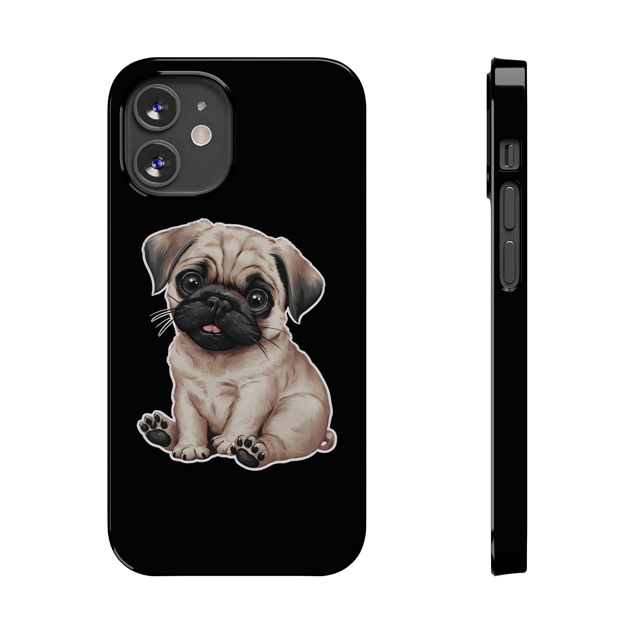 Premium Pug Puppy iPhone Case | Cute Pug Gifts Slim Phone Cases
