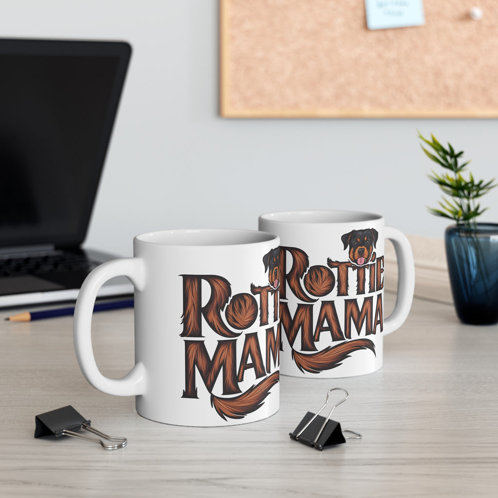 Rottie Mama Rottweiler Mug 2 | Rottweiler Gifts | Gifts For Rottweiler Ceramic Mug 11oz