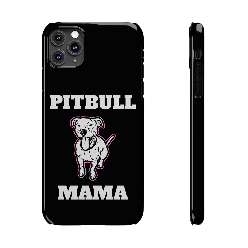 Premium Pitbull Mama 2 iPhone Case | Pitbull Gifts Slim Phone Cases