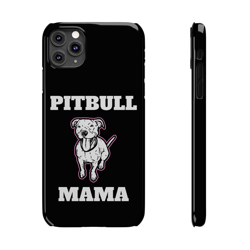 Premium Pitbull Mama 2 iPhone Case | Pitbull Gifts Slim Phone Cases