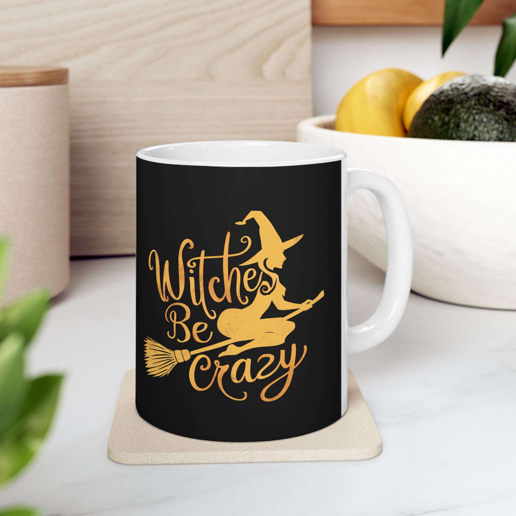 Witches Be Crazy Mug | Witch Halloween Coffee Mug | Cute Halloween Coffee Mug 11oz 2 Main image