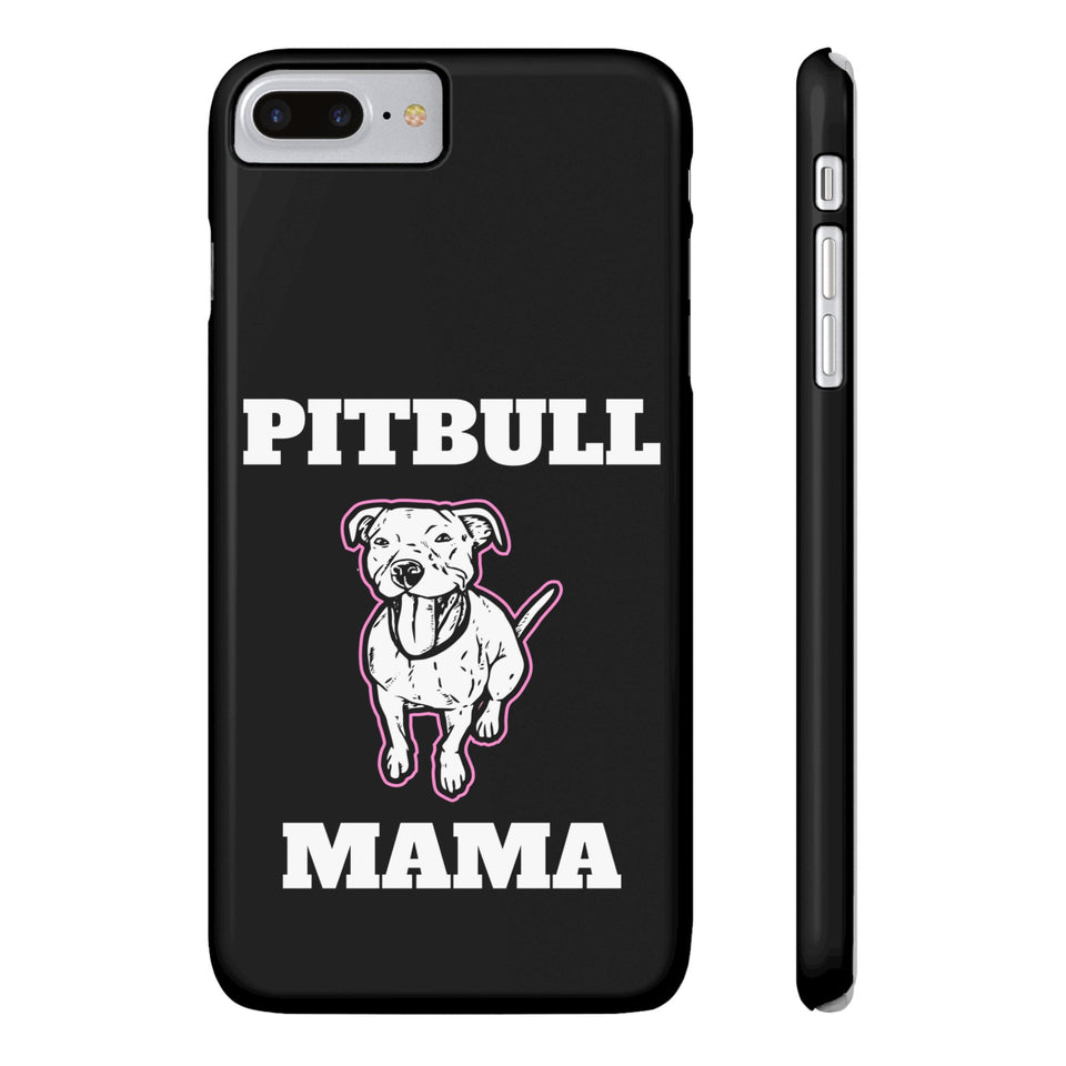 Premium Pitbull Mama 2 iPhone Case | Pitbull Gifts Slim Phone Cases