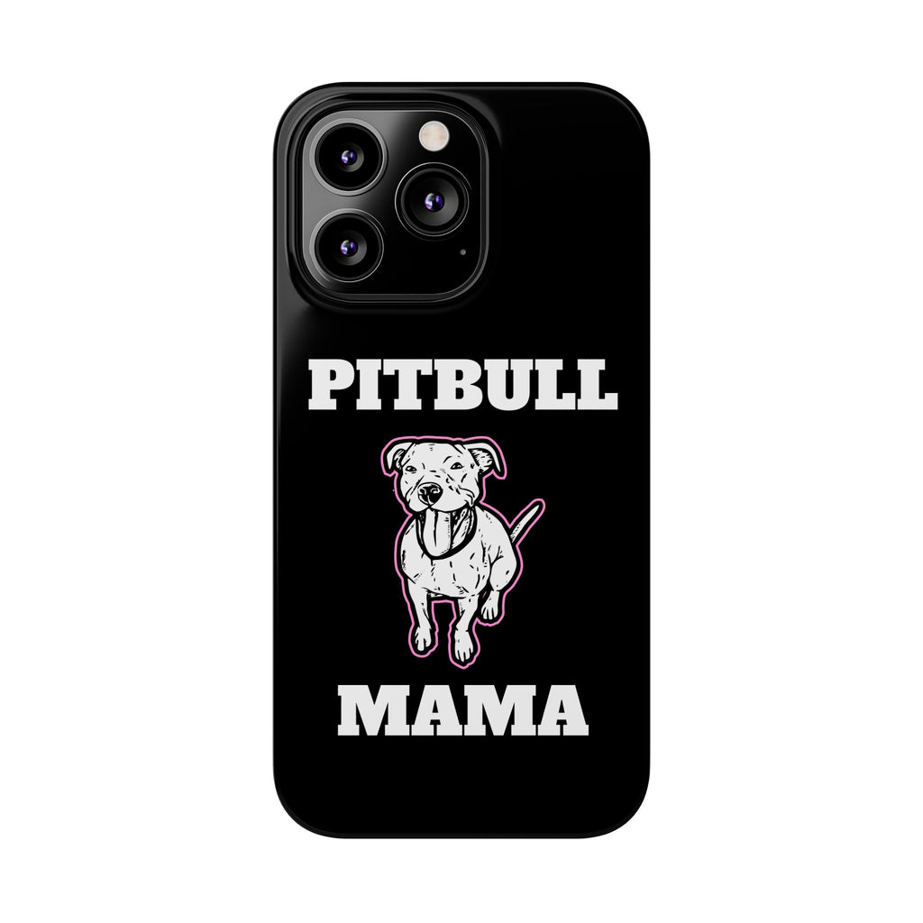 Premium Pitbull Mama 2 iPhone Case | Pitbull Gifts Slim Phone Cases