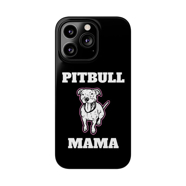 Premium Pitbull Mama 2 iPhone Case | Pitbull Gifts Slim Phone Cases