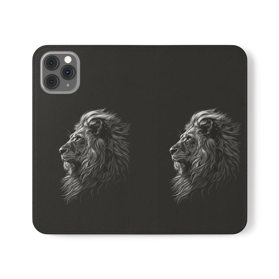 Lion Phone Case | Lion Wallet Phone Case Gifts | IPhone & Samsung Galaxy Lion Flip Cases