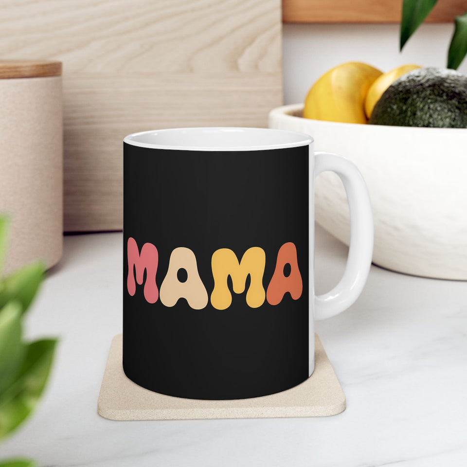 Womens Mama Mug | Birthday Mom Merchandise | Mothers Day Gifts Ceramic Mug 11oz - 2