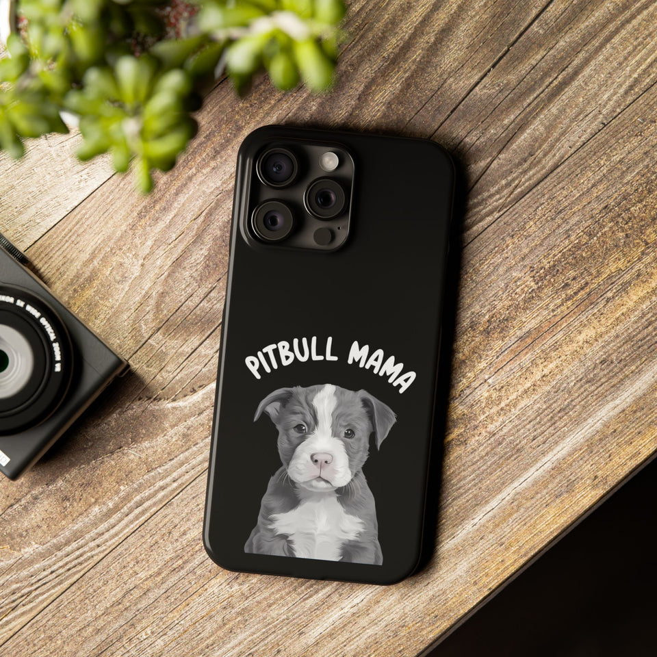 Premium Pitbull Mama iPhone Case | Pitbull Gifts Slim Phone Cases