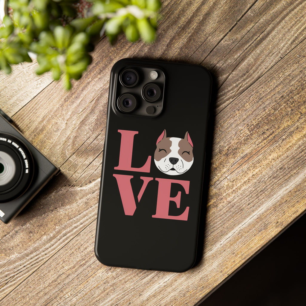 Premium Love Pitbulls iPhone Case | Pitbull Gifts Slim Phone Cases