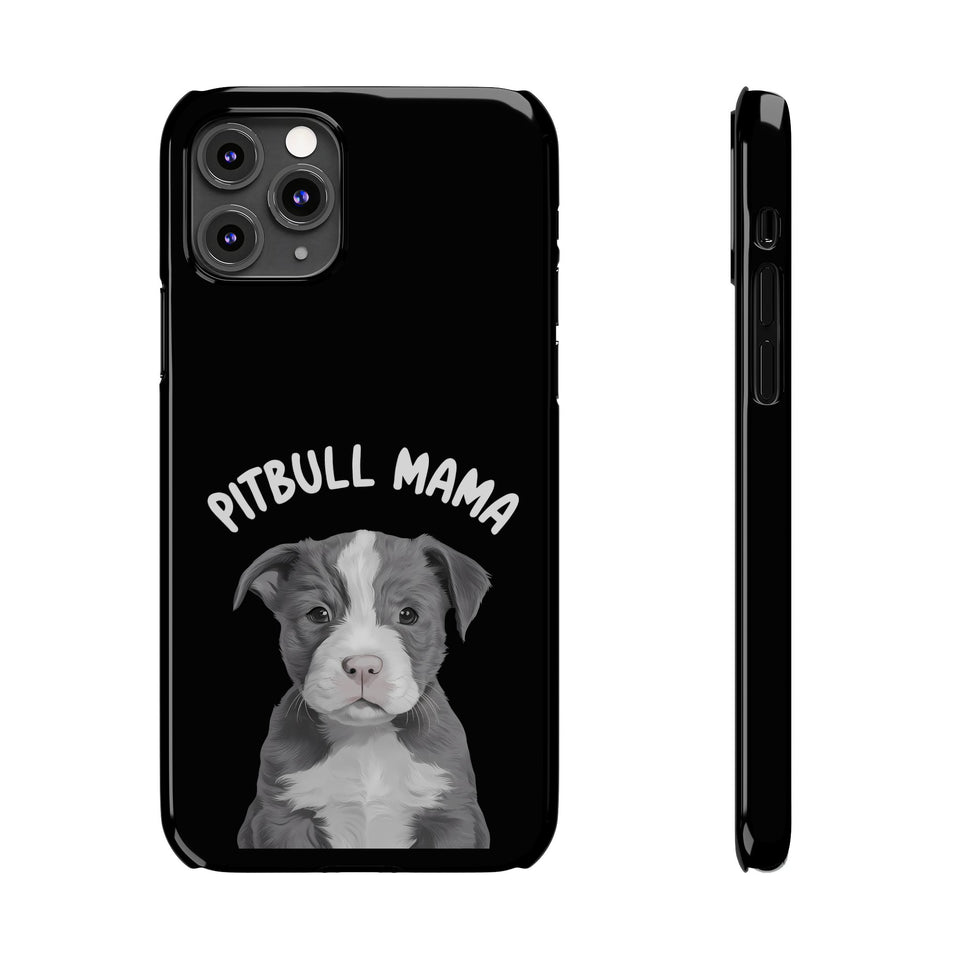 Premium Pitbull Mama iPhone Case | Pitbull Gifts Slim Phone Cases