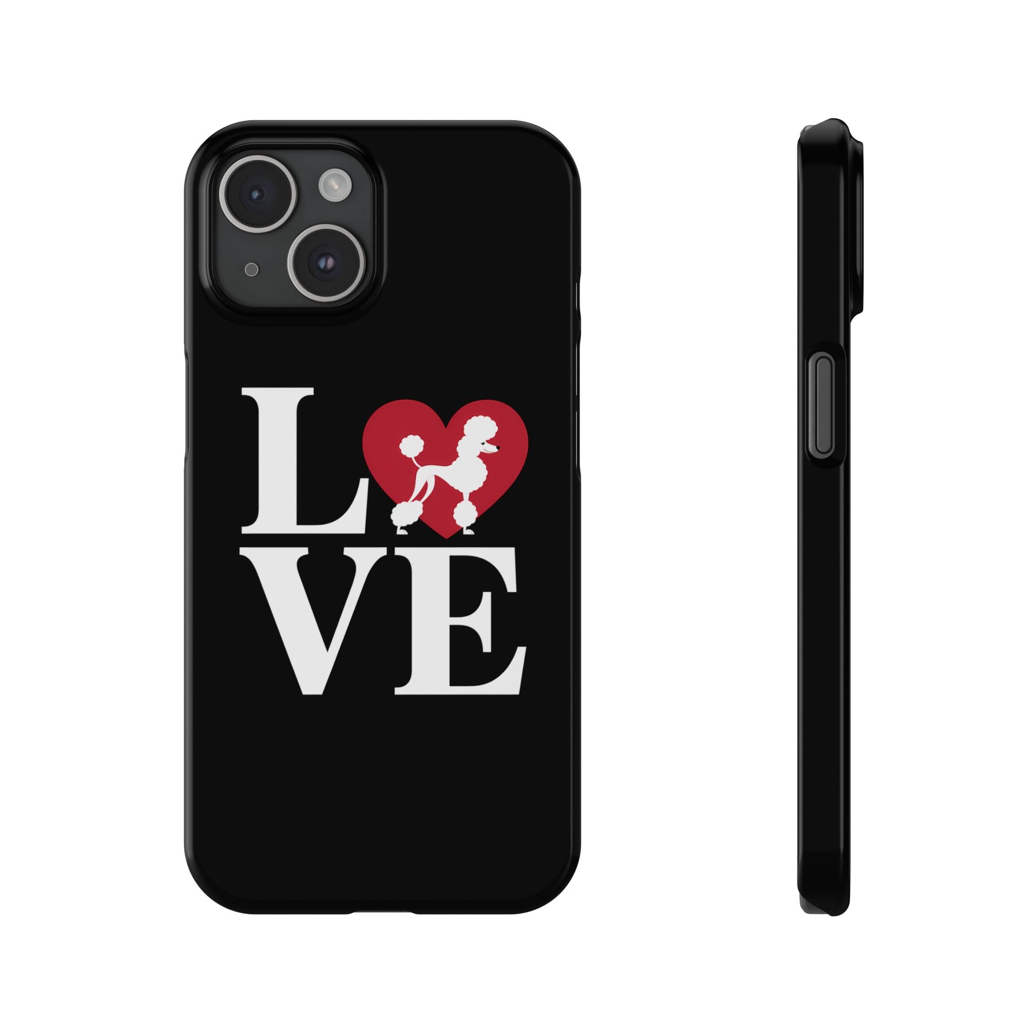Premium Love Poodles iPhone Case | Cute Poodle Gifts Slim Phone Cases Secondary image