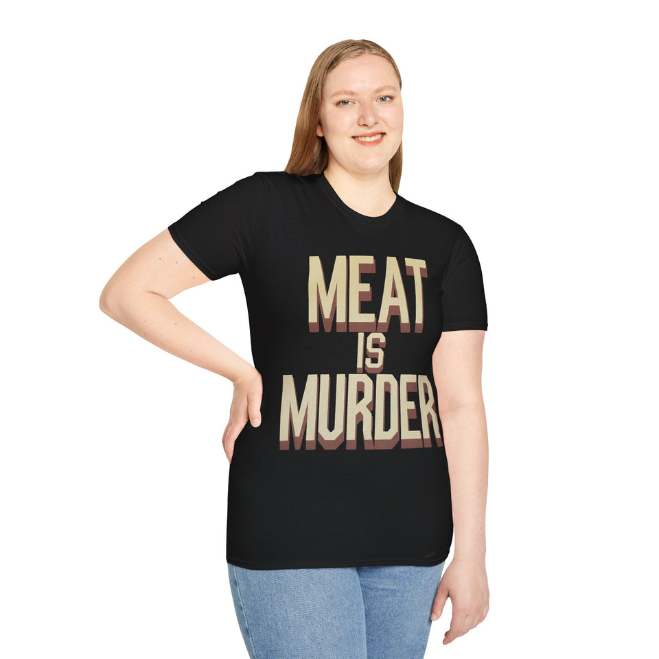 Vegan Meat Is Murder Shirt | Vegan Gift | Vegetarian Unisex Vegan Present T Shirt