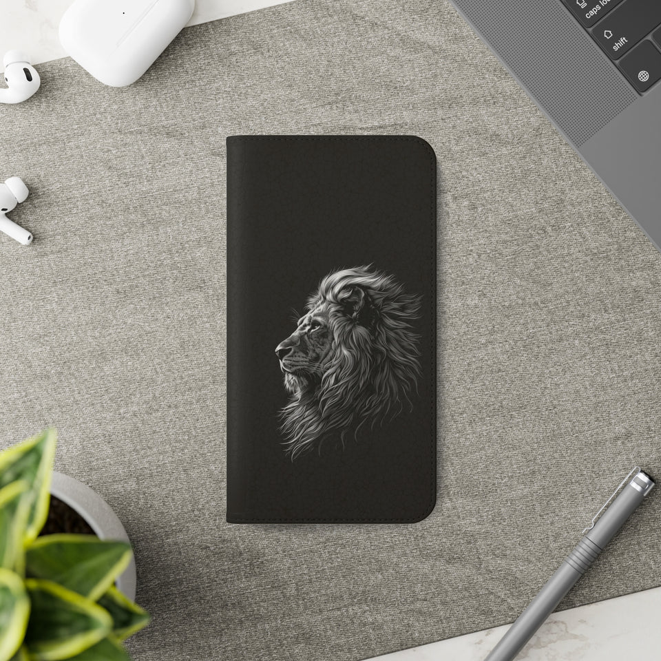 Lion Phone Case | Lion Wallet Phone Case Gifts | IPhone & Samsung Galaxy Lion Flip Cases
