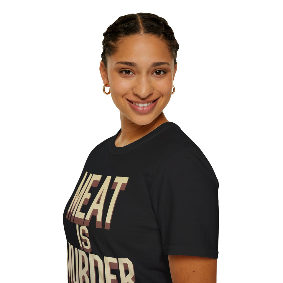Vegan Meat Is Murder Shirt | Vegan Gift | Vegetarian Unisex Vegan Present T Shirt