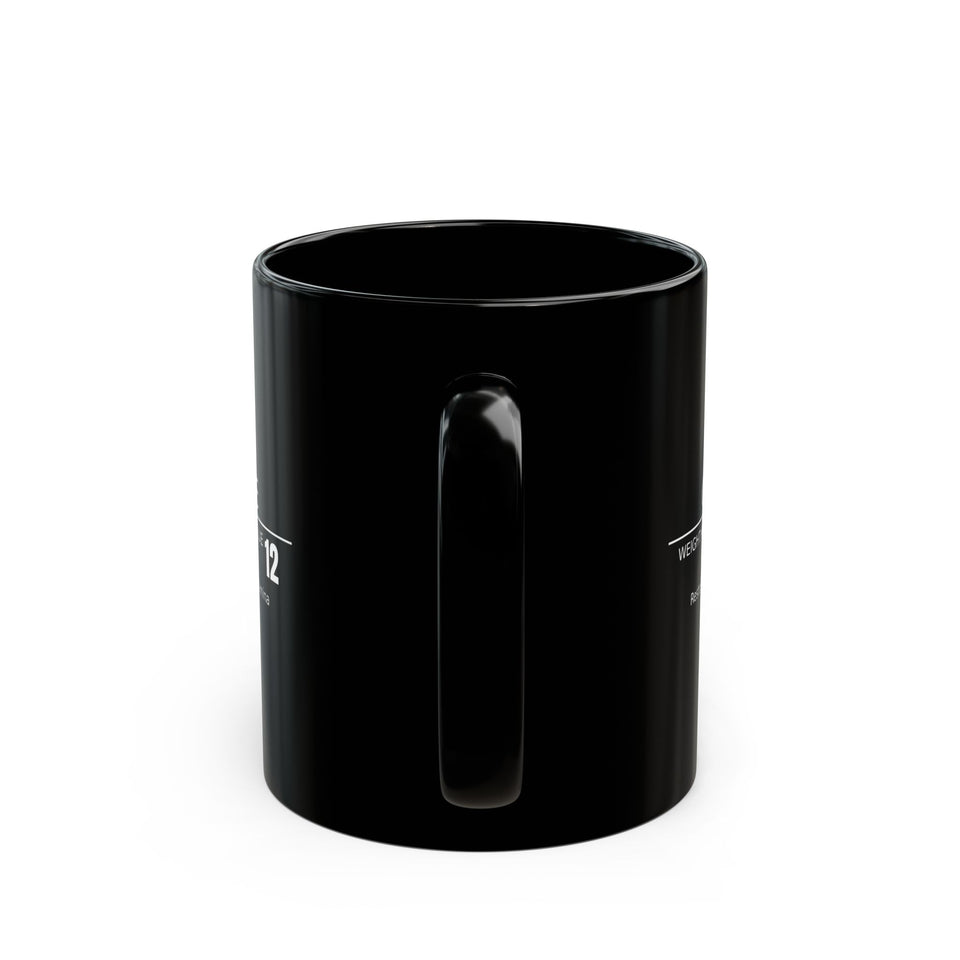 Coffee RPG Mug — "Restore 50 Points of Stamina" Black Ceramic Coffee Mug (11oz & 15oz)