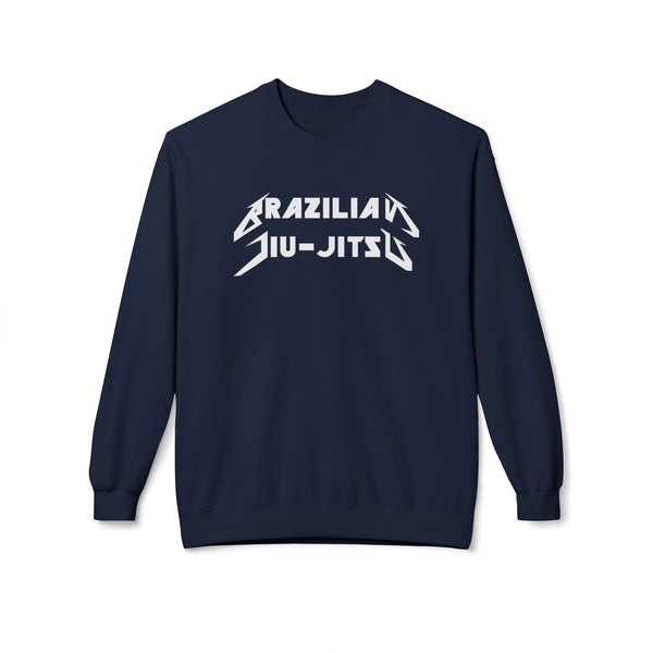 Brazilian Jiu Jitsu Metal BJJ Unisex Midweight Softstyle Fleece Crewneck Sweatshirt