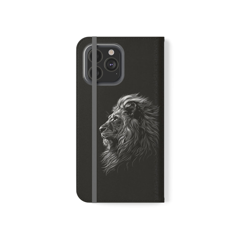Lion Phone Case | Lion Wallet Phone Case Gifts | IPhone & Samsung Galaxy Lion Flip Cases