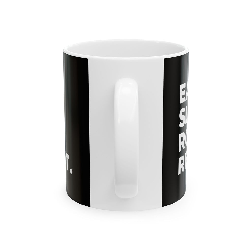 Brazilian Jiu Jitsu Eat Sleep Roll 2 BJJ Ceramic Mug | Brazilian Jiu Jitsu Gifts (11oz)