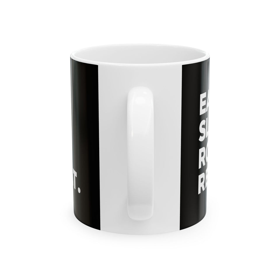 Brazilian Jiu Jitsu Eat Sleep Roll 2 BJJ Ceramic Mug | Brazilian Jiu Jitsu Gifts (11oz)