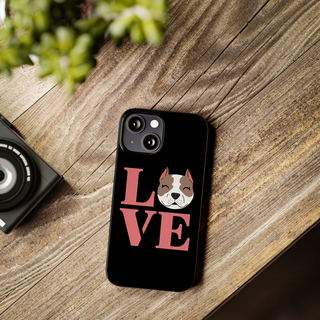 Premium Love Pitbulls iPhone Case | Pitbull Gifts Slim Phone Cases