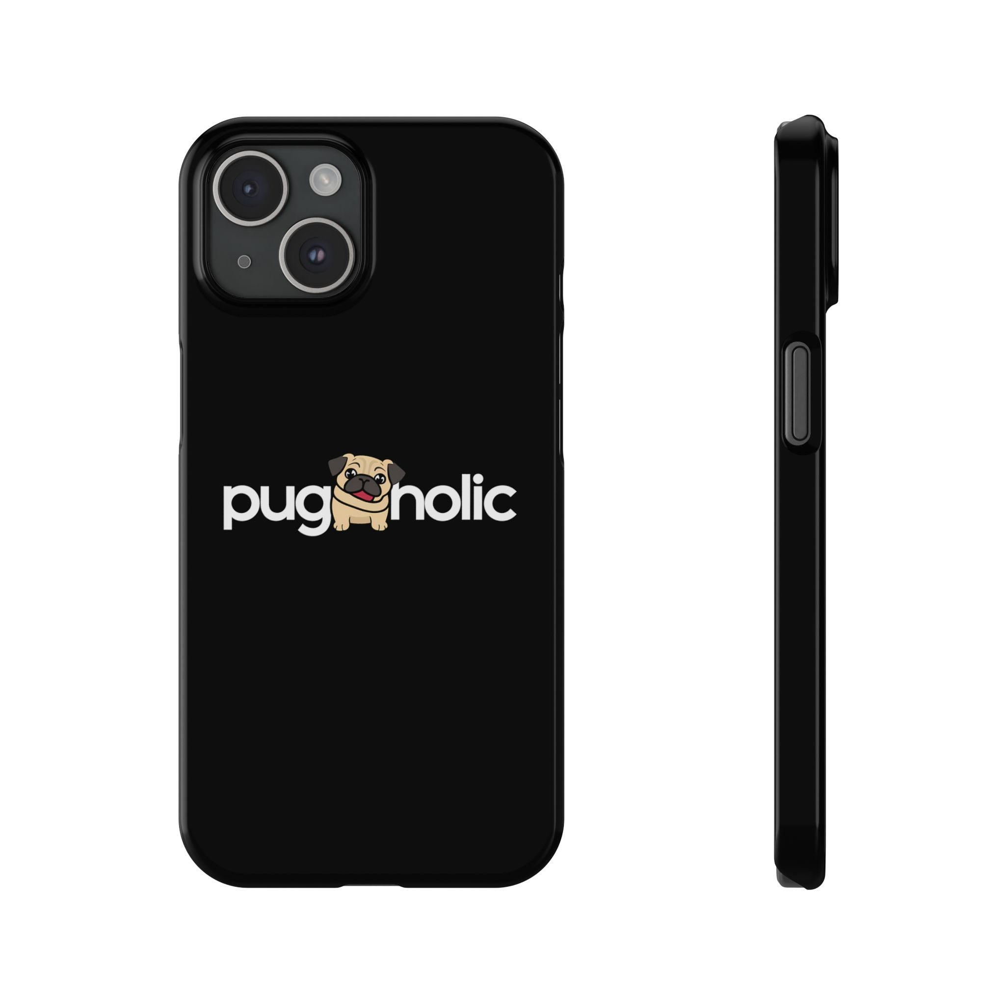 Premium Pugaholic Pug iPhone Case | Pug Gifts Slim Phone Cases Secondary image