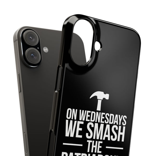 Premium On Wednesdays We Smash The Patriarchy iPhone Case | Feminist Gifts Slim Phone Cases