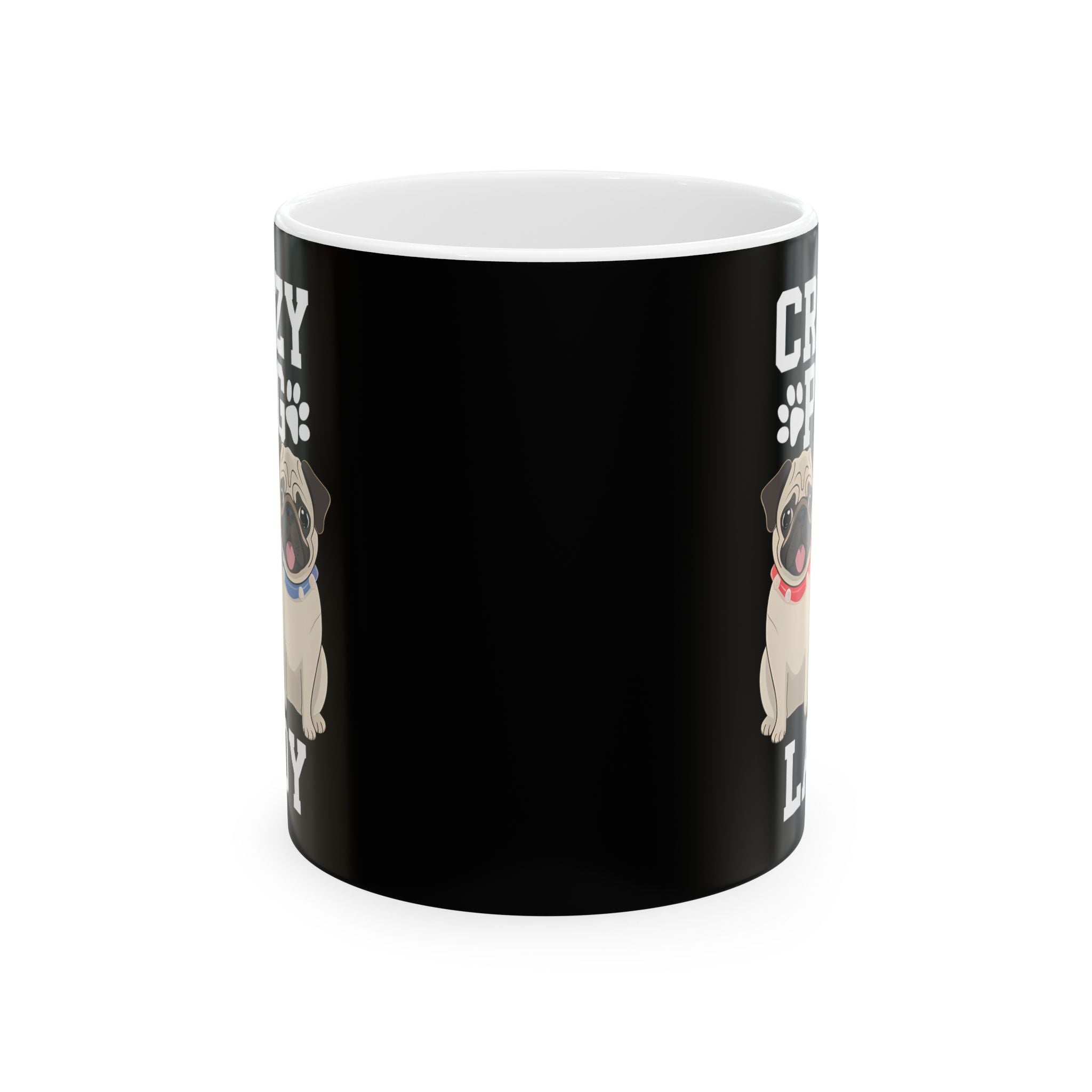 Crazy Pug Lady Ceramic Mug | Pug Lover Gift Mug (11oz)