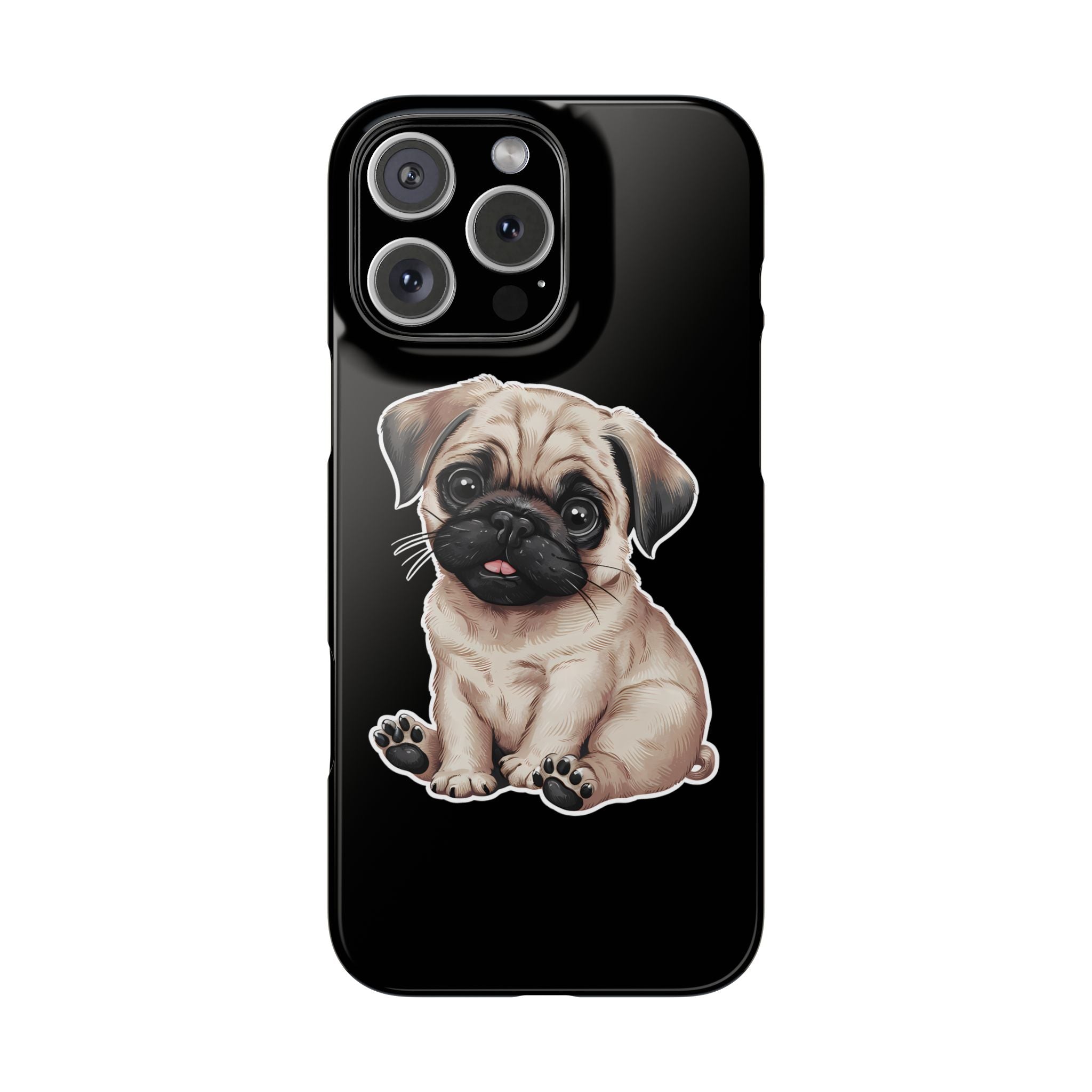 Premium Pug Puppy iPhone Case | Cute Pug Gifts Slim Phone Cases