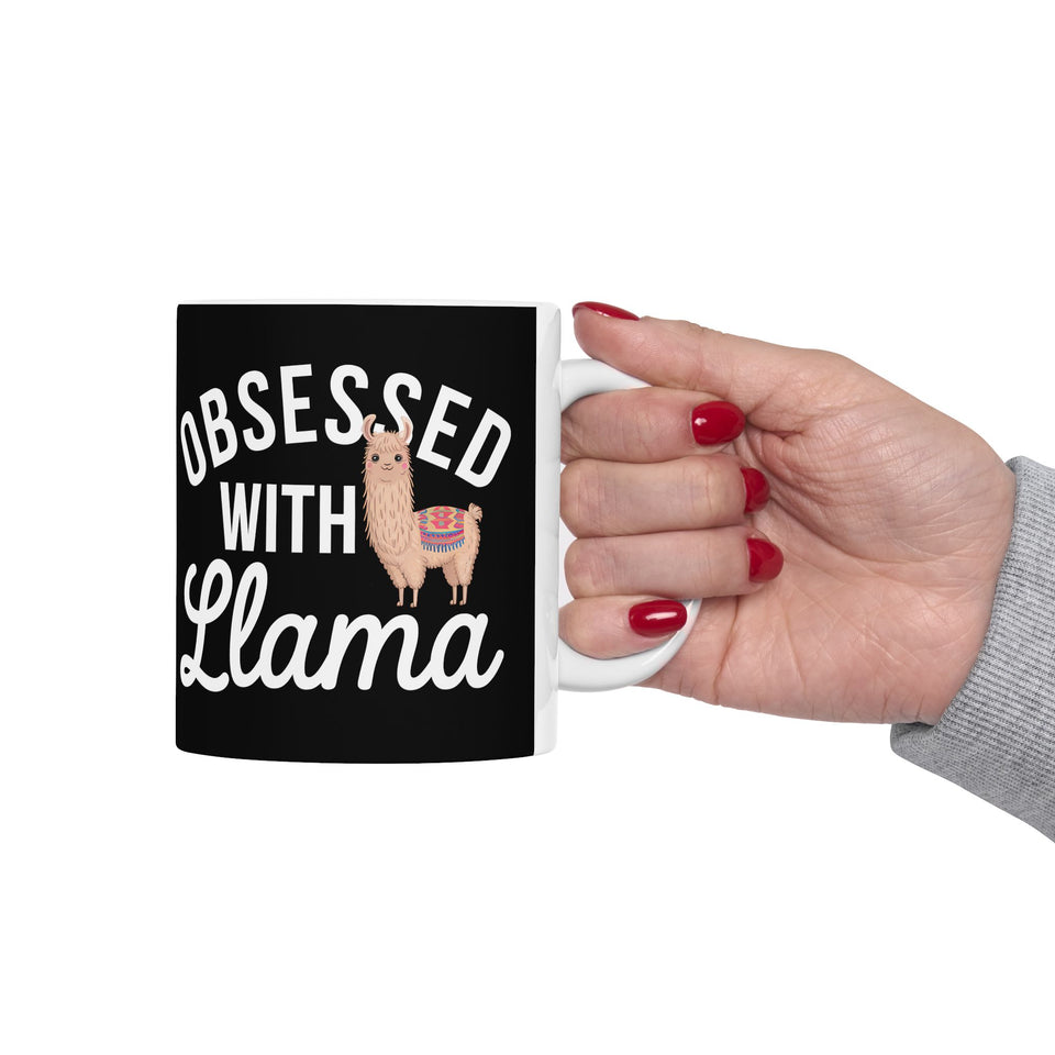 Obsessed With Llama - Cute Llamas Mug | Llama Coffee Mug | Cute Llamas Coffee Mug 11oz