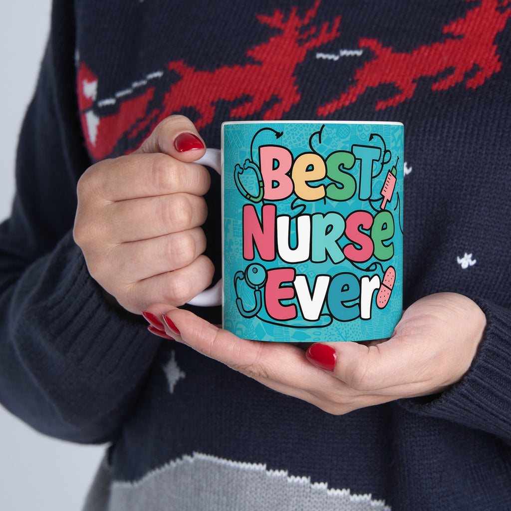 Best Nurse Ever Mug | Nurse Gift | Nurse Coffee Mug | Nurse Gift Ideas Mug 11oz 4