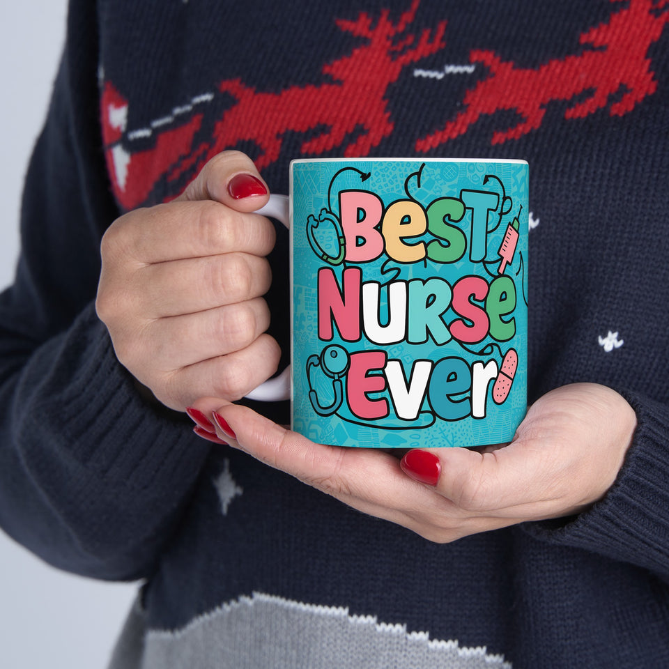 Best Nurse Ever Mug | Nurse Gift | Nurse Coffee Mug | Nurse Gift Ideas Mug 11oz 4