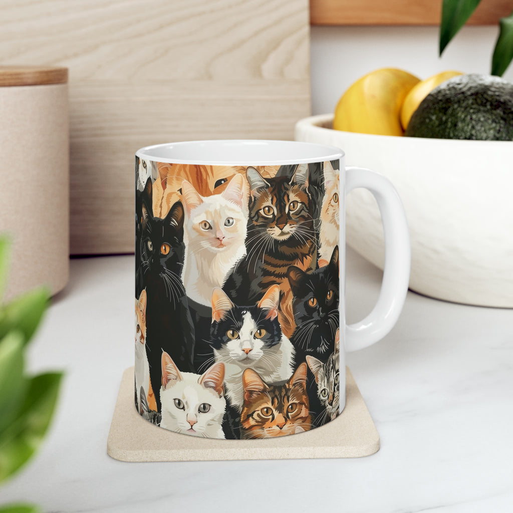 Cute Cats Mug | Cat Coffee Mug | Cute Cat Gift | Funny Cat Presents | Cat Mug 2 11oz
